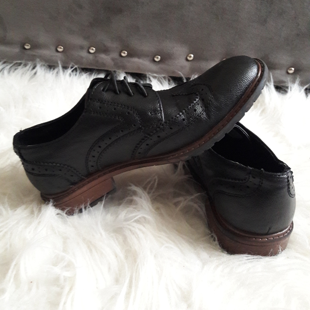 Boys Perry Ellis Portfolio black dress shoes